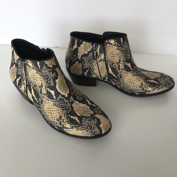 Sam Edelman Snake Skin Heeled Booties 7.5 - Picture 3 of 8